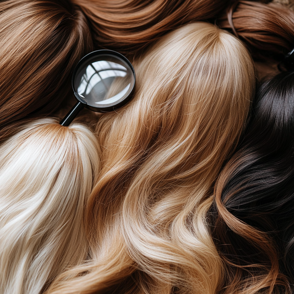 Perücke aus Echthaar - Synthetik - hitzebeständigem Kunsthaar?