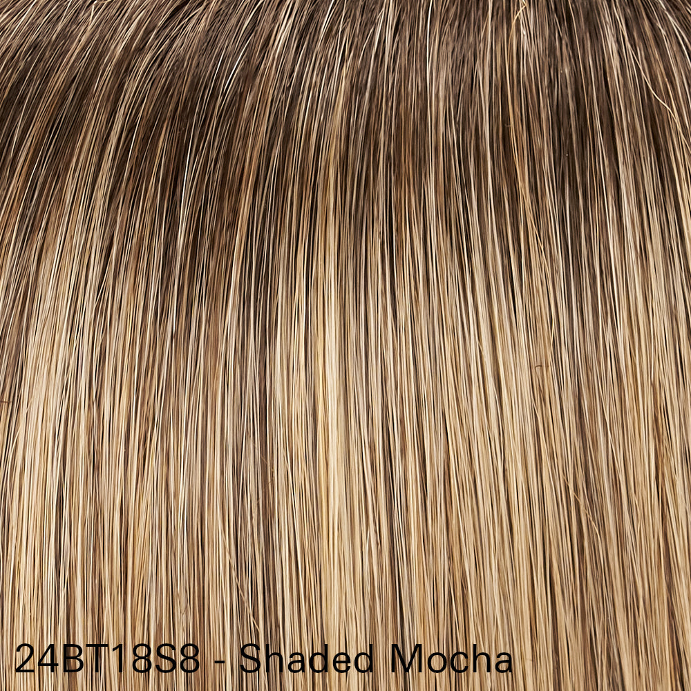 Jon Renau Haarteil: Top Coverage Wavy 18" - 45cm - Topper mit Lacefront