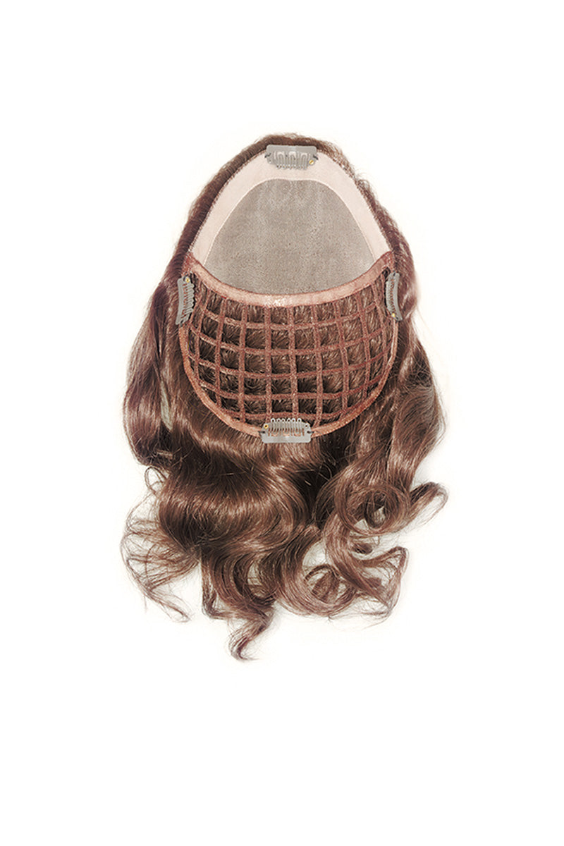 Belle Madame Haarteil Bordeaux - Echthaar Clip-In Topper-Haarteil-Belle Madame-La Peruca